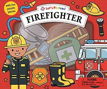 Let's Pretend: Firefighter Set: With Fun Puzzle Pieces (Hardcover)  Roger Priddy
