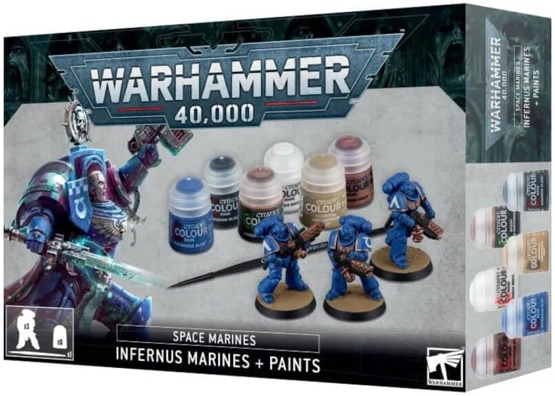 GAMES WORKSHOP Warhammer 40K: Space Marines: Infernus Marines & Paints Set (60-11)