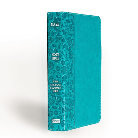 NASB Large Print Personal Size Reference Bible, Teal LeatherTouch