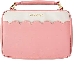 Blessed Pink Scalloped Bible Cover