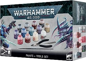 Games Workshop Warhammer 40,000: Paints & Tools Set, White